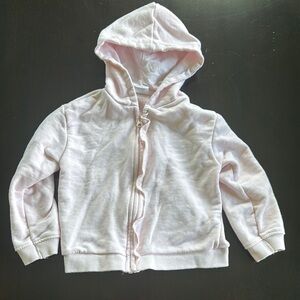 Zara Pink Sporty Cropped Hoodie Sweatshirt